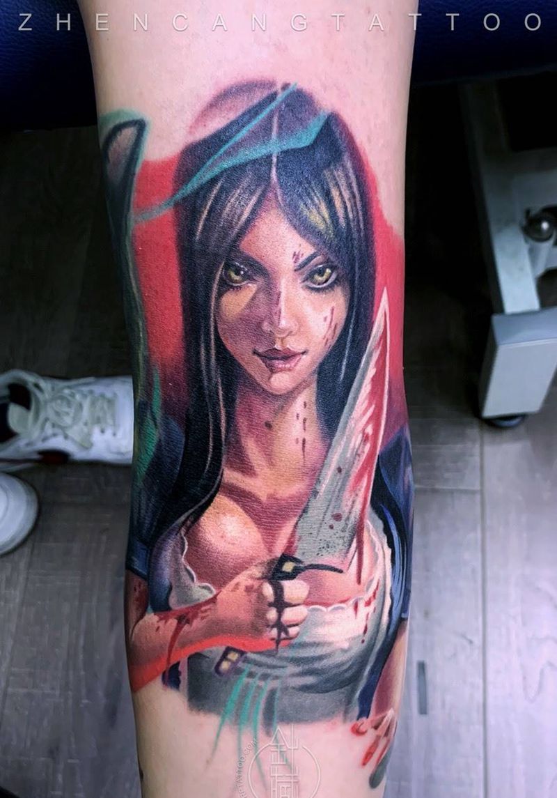 梦游仙境 · 未完待续 | 针藏刺青 ·邵钢· 作品纹身图片_成品手臂写实欧美针藏刺青邵钢人物纹身图案