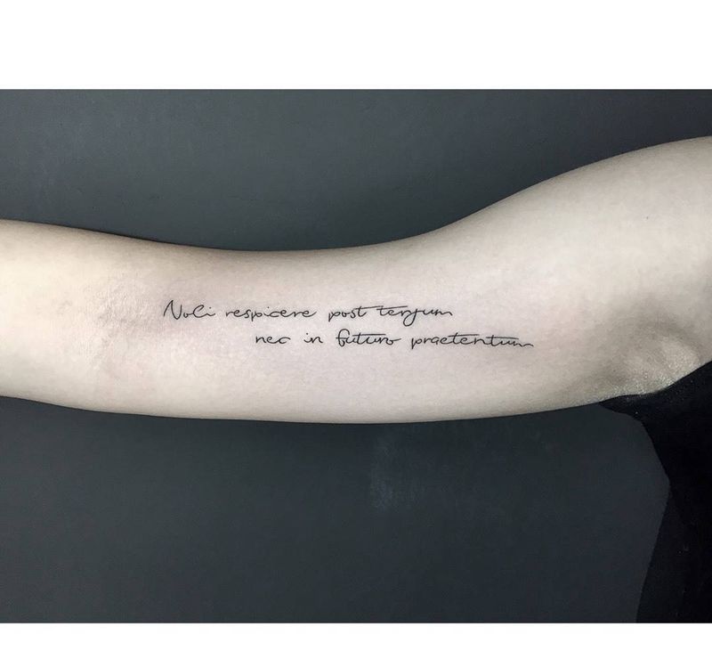 拉丁语tattoo纹身图片_成品手臂清新字符纹身图案