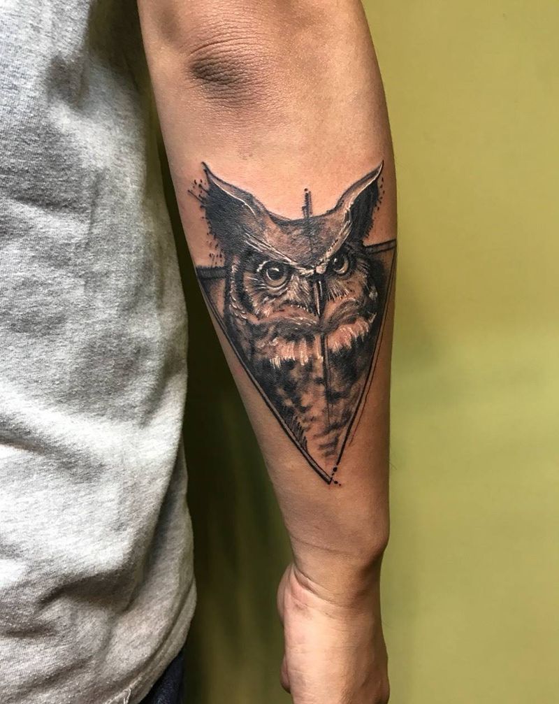 猫头鹰纹身图片