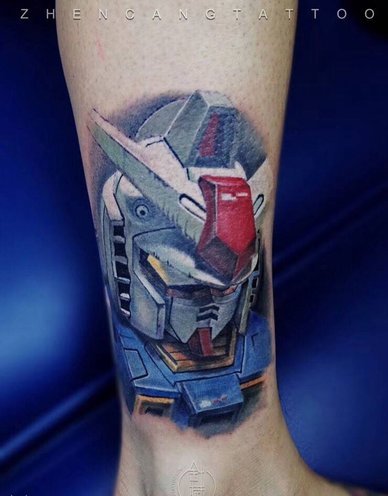 高达 | 针藏刺青 ·邵钢· 纹身作品纹身图片