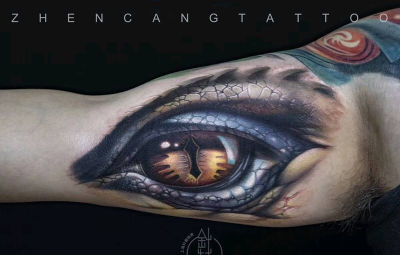 Eye 未完 | 针藏刺青邵钢纹身图片_手臂欧美写实针藏刺青邵钢纹身图案