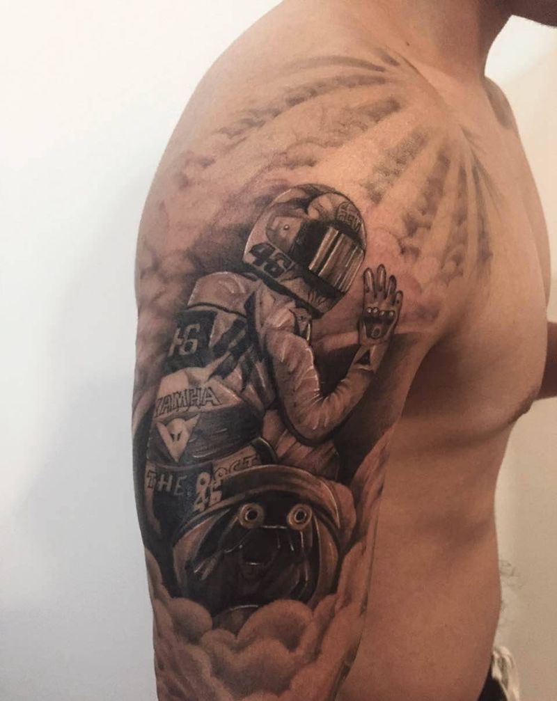 车手罗西纹身图片