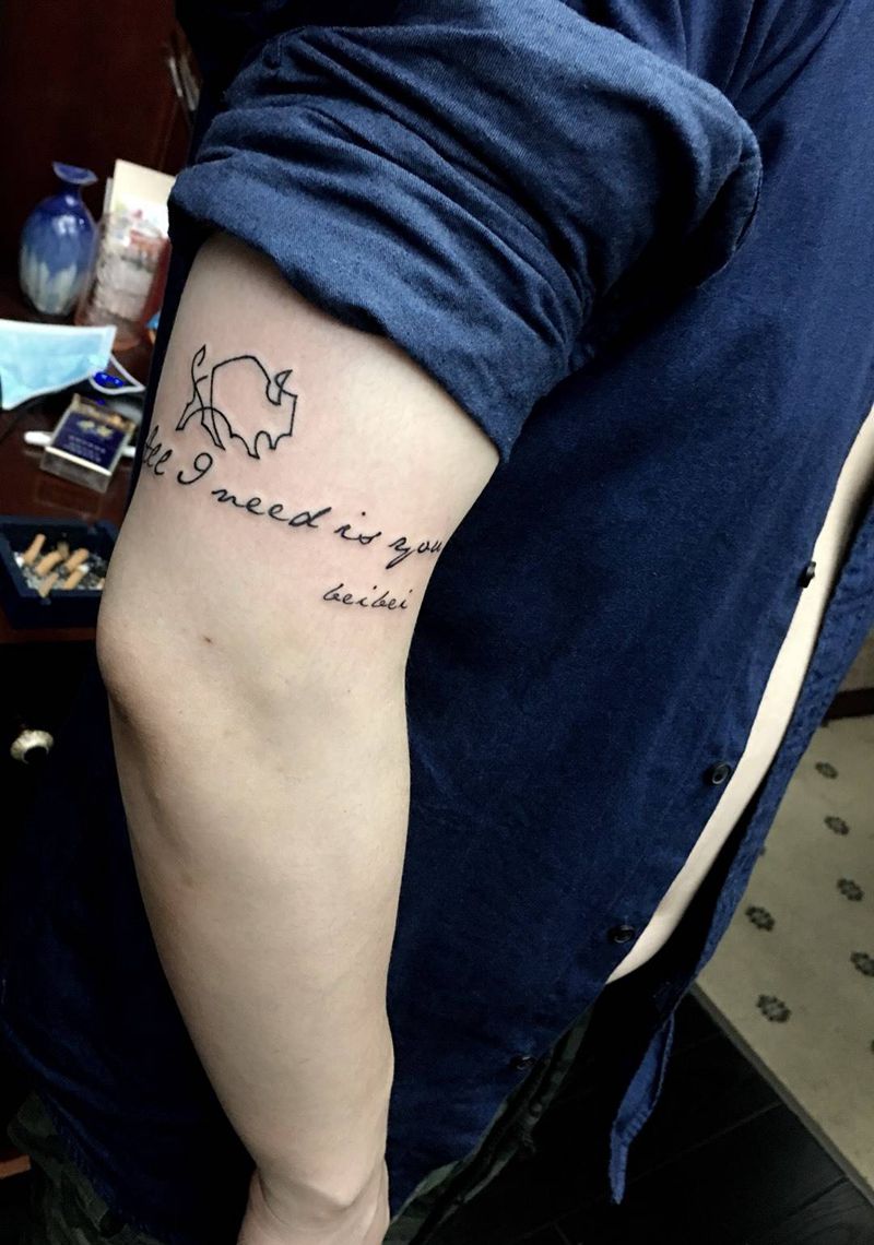 小小的纹身，是一个男人满满的承诺[愉快]纹身图片