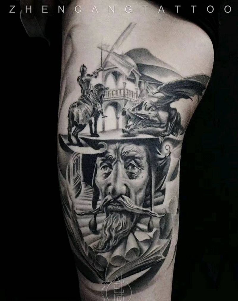 .纹身图片_腿部纹身图案