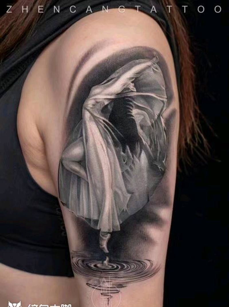 舞者 | 针藏刺青 ·邵钢老师纹身图片_手臂欧美写实针藏刺青邵钢纹身图案