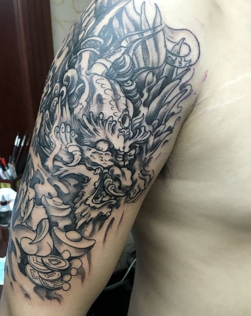 职业拳击手的霸气纹身！[呲牙][呲牙][呲牙]纹身图片