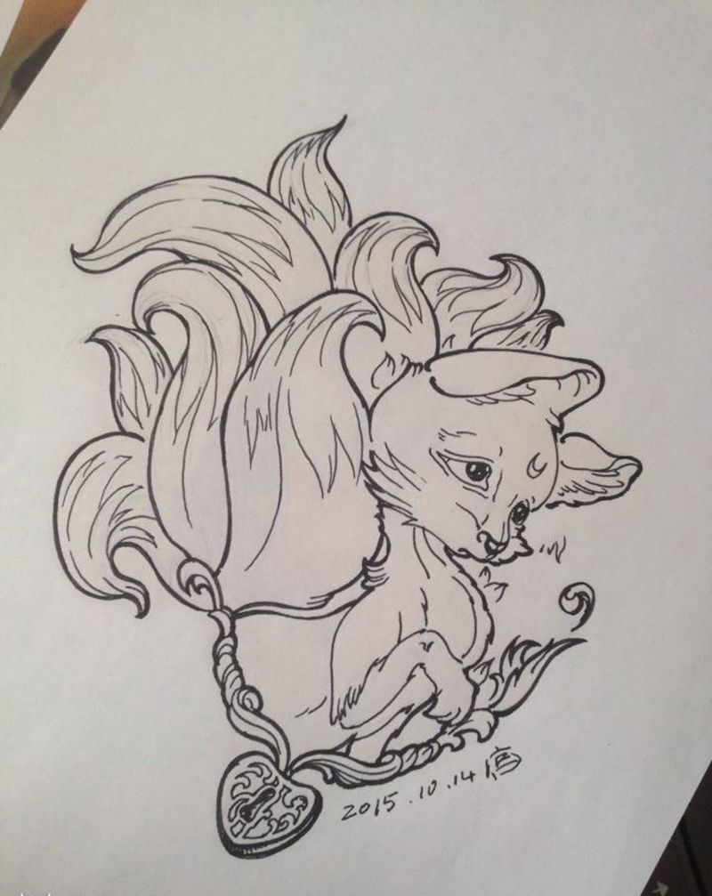 客户预约原创手稿纹身图片