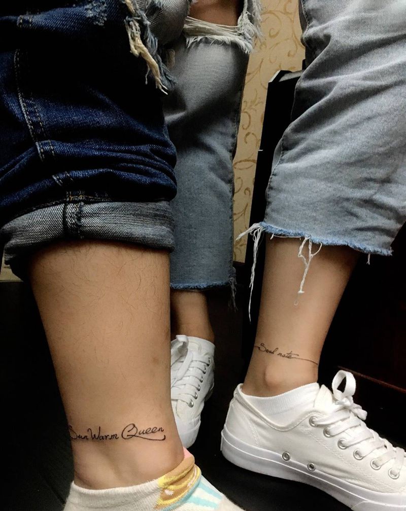 两人三足纹身图片