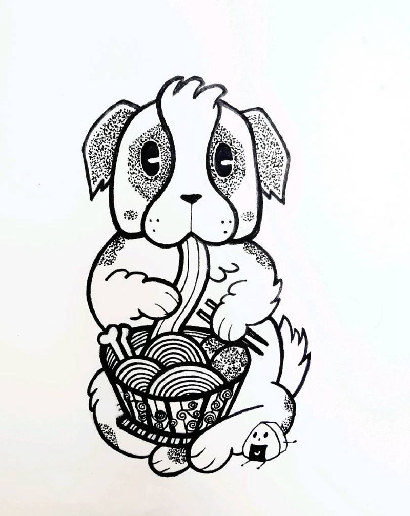 稿纹身图片_手臂点刺纹身图案