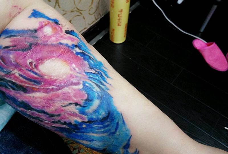 好朋友的疤痕，我来摆平/:,@纹身图片