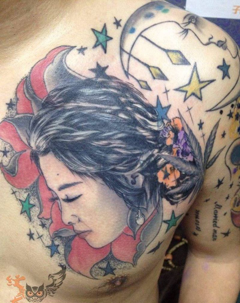 一个失败纹身的修改纹身图片