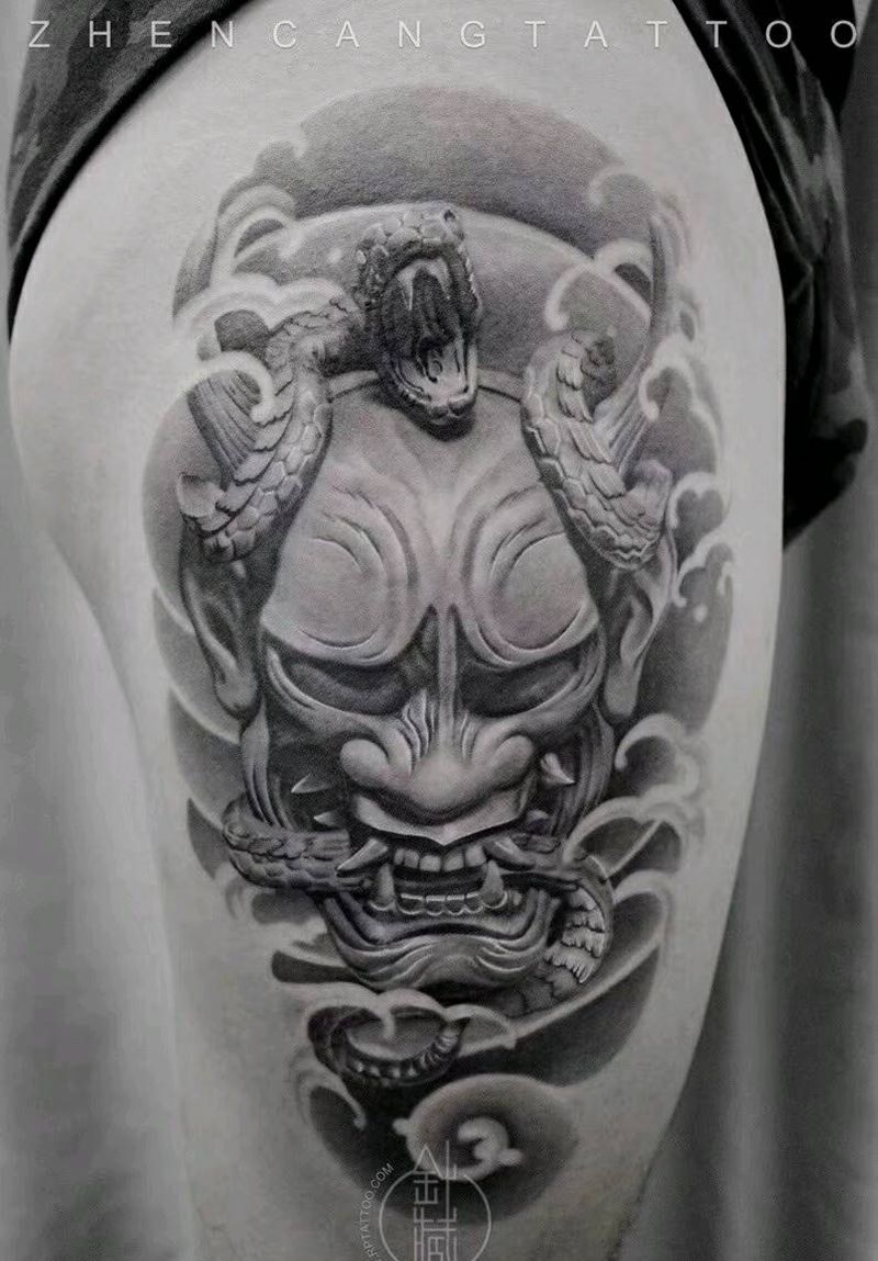 .纹身图片_腿部纹身图案