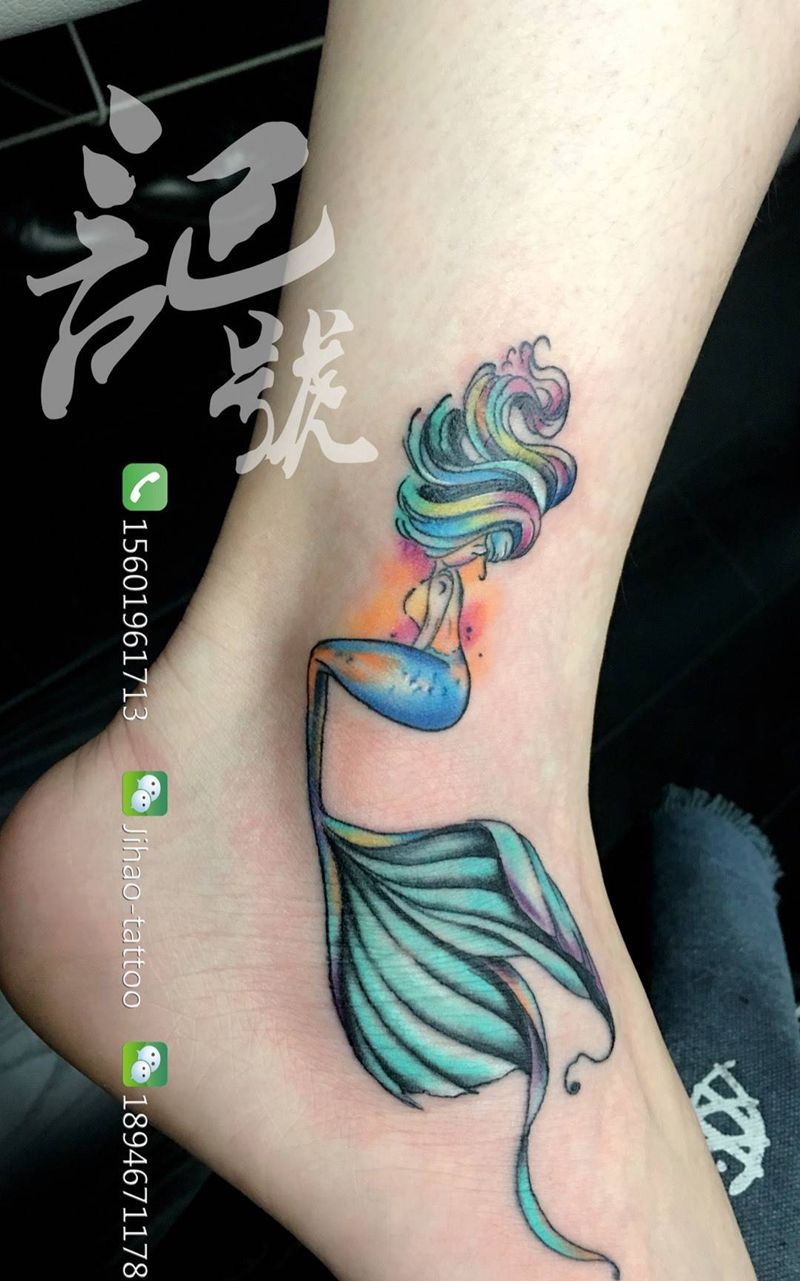 美人鱼纹身图片