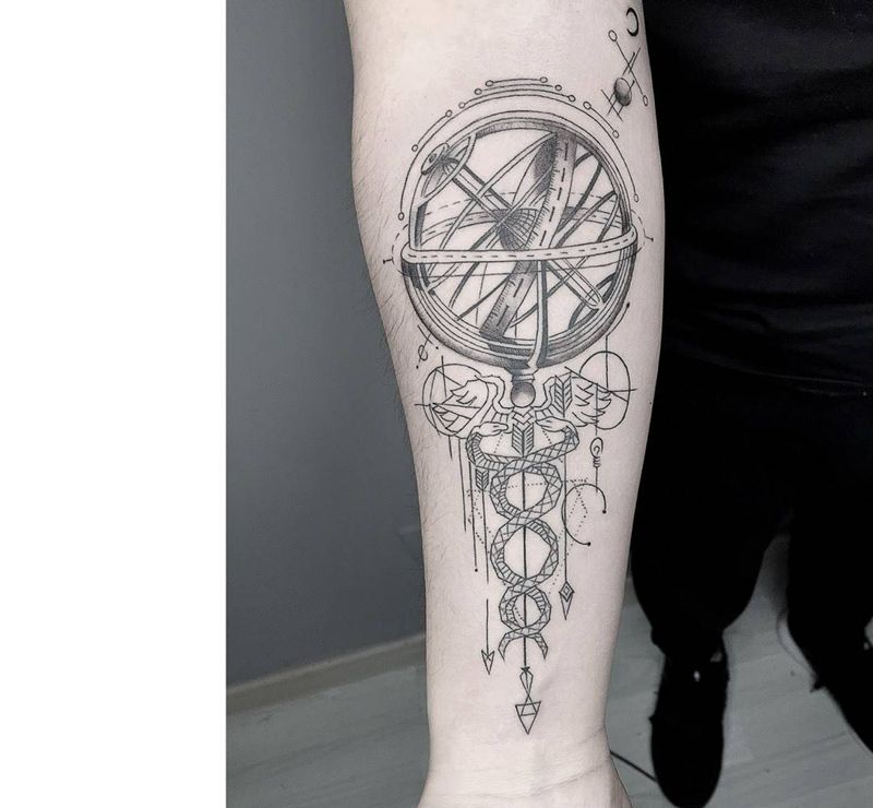 创意线条tattoo纹身图片_成品手臂手部清新欧美几何字符贴纸点线面纹身图案