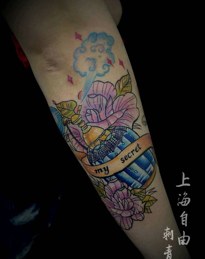 香水纹身图片_手臂New School香水纹身图案