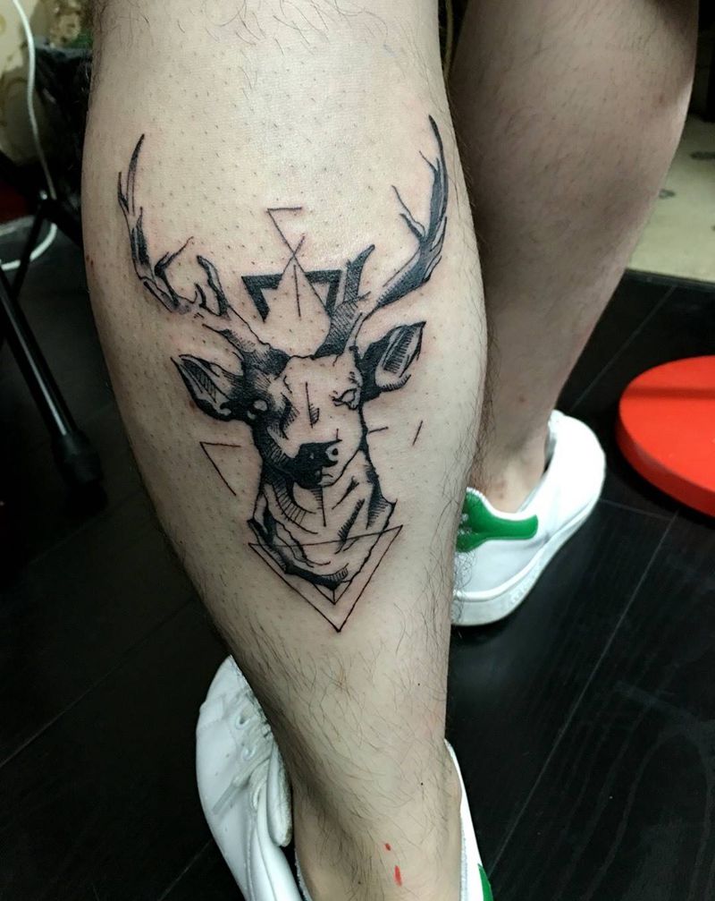 鹿！记号达奇新作纹身图片