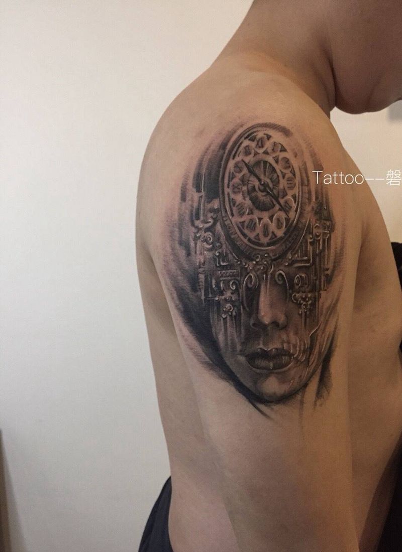 时间女神纹身图片