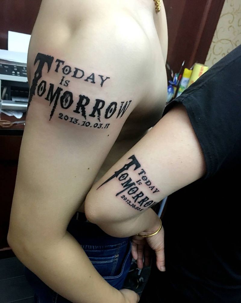 相信这个情人节是难忘的！[呲牙][愉快]纹身图片