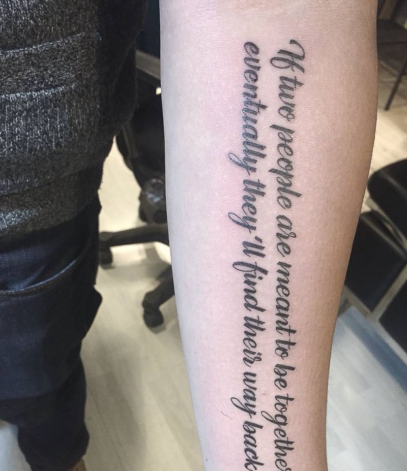 文字tattoo纹身图片_成品手臂清新字符纹身图案