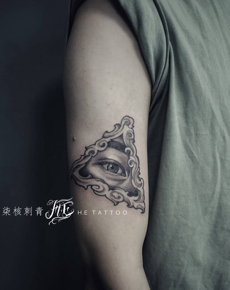 目纹身图片_手臂New School欧美写实原创纹身图案