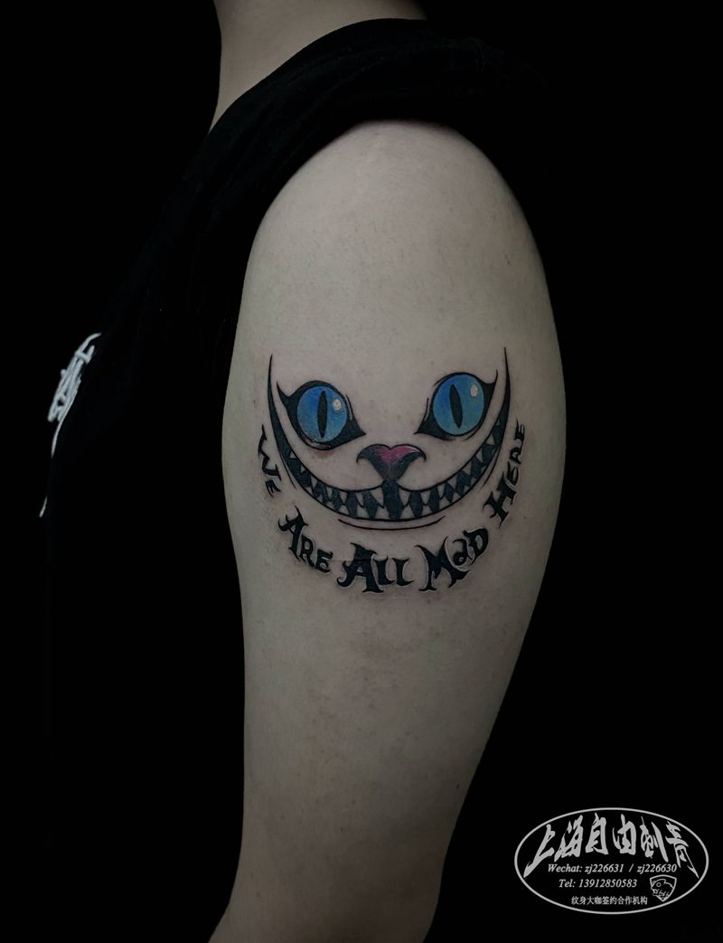 笑脸纹身图片_手臂New School纹身图案