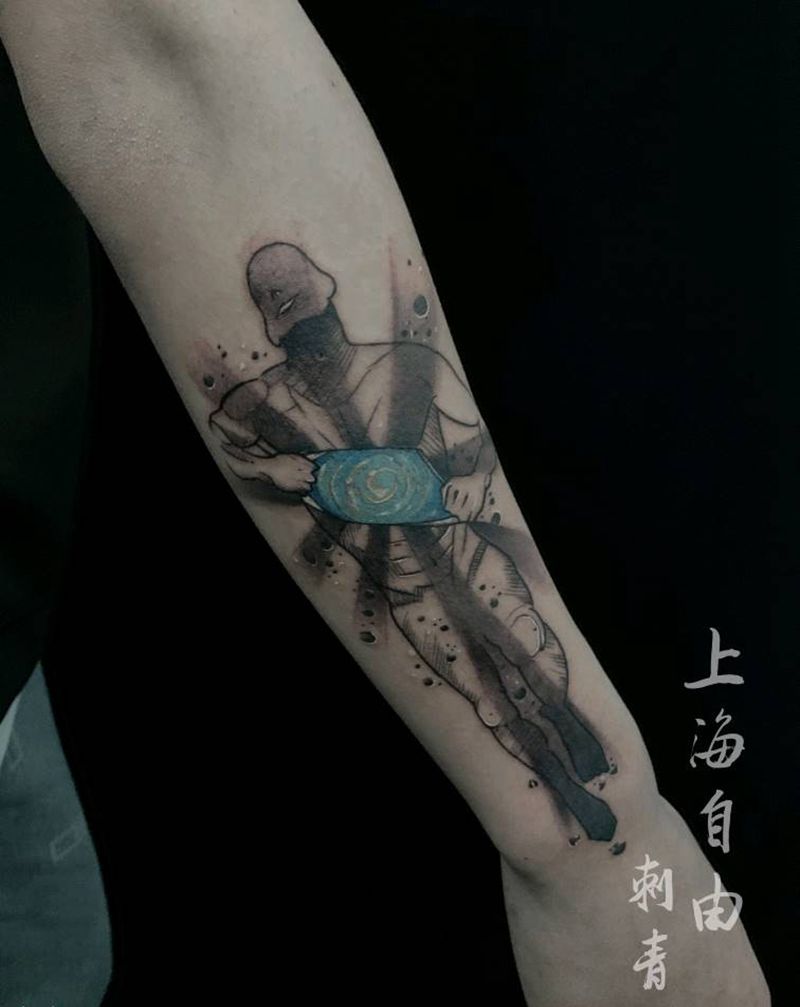 水遁纹身图片_手臂创意类纹身图案