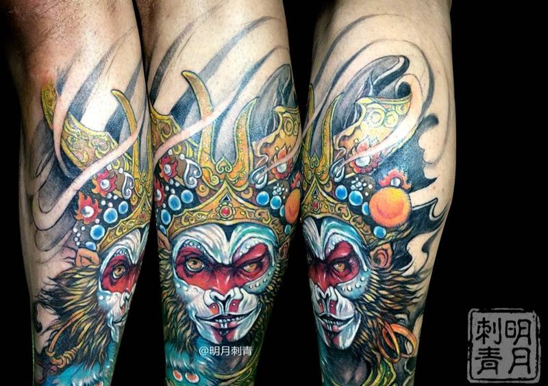 美猴王。京剧版纹身图片