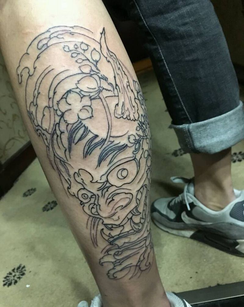 般若完美割线——记号刺青-达奇纹身图片