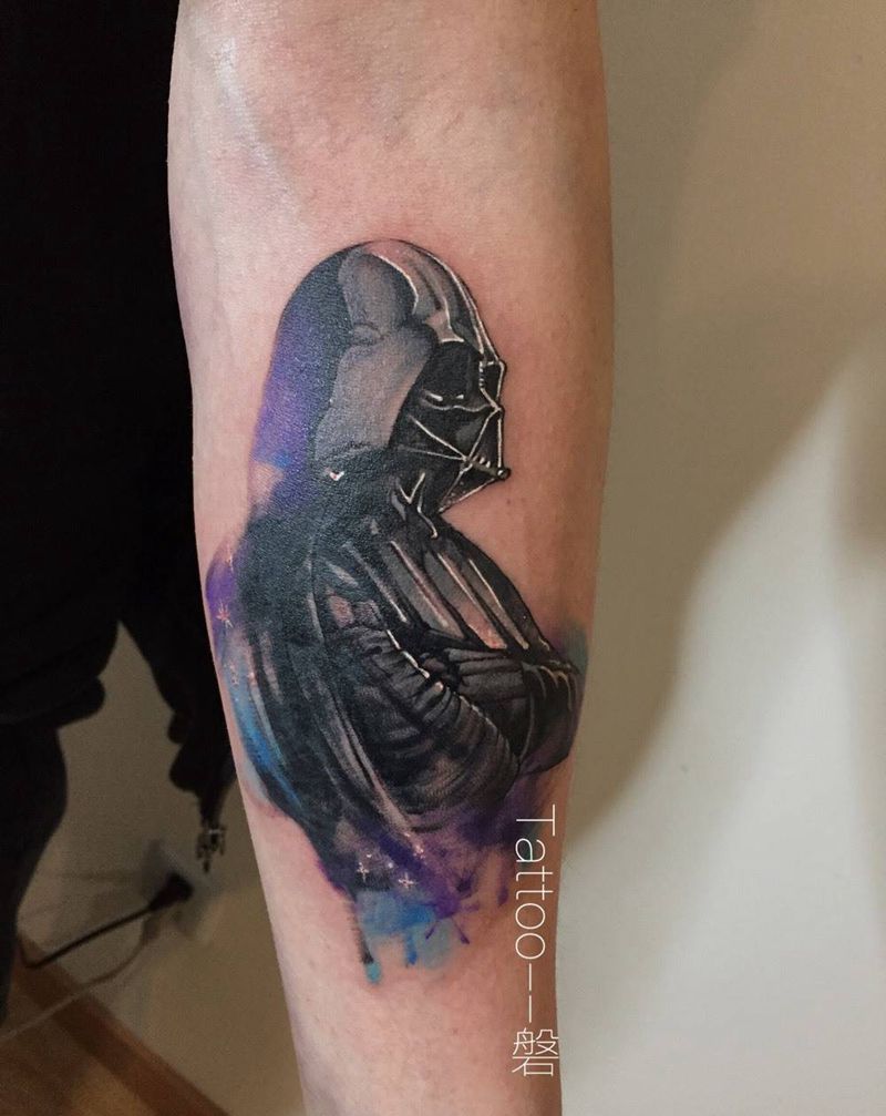 黑武士 遮盖纹身图片