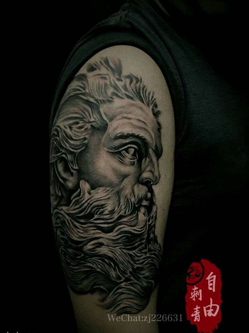 波塞冬纹身图片