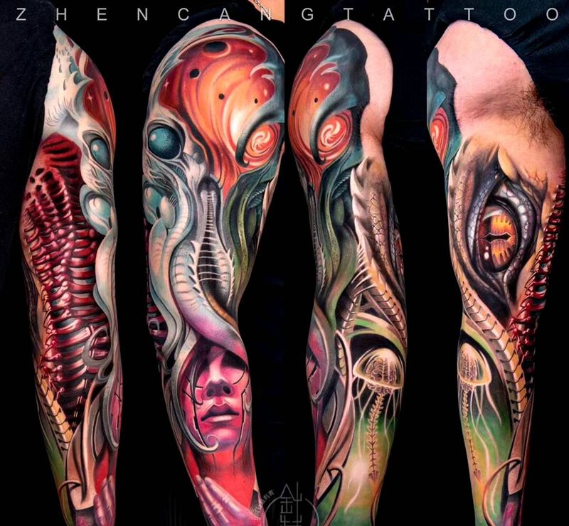异域 · 异世界 | 针藏刺青纹身图片_手臂欧美写实针藏刺青邵钢纹身图案