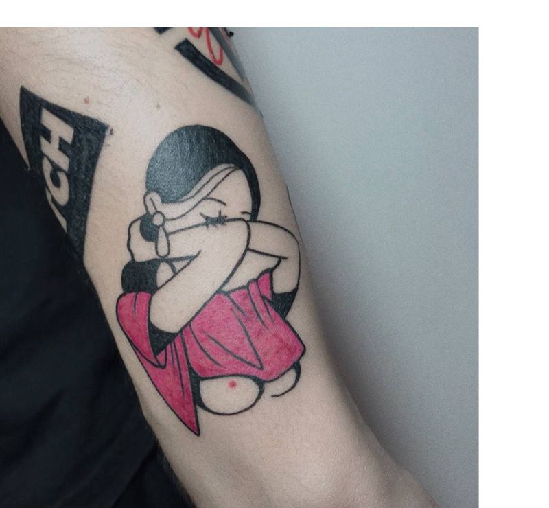 趣味图集合纹身图片_成品手臂手部欧美人物传统纹身图案