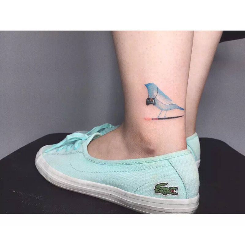 小清新鸟纹身图片