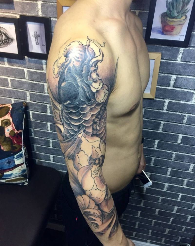 新传统遮盖纹身图片