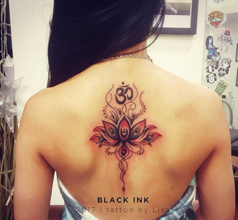 梵花纹身图片_成品背部欧美清新图腾原创纹身图案