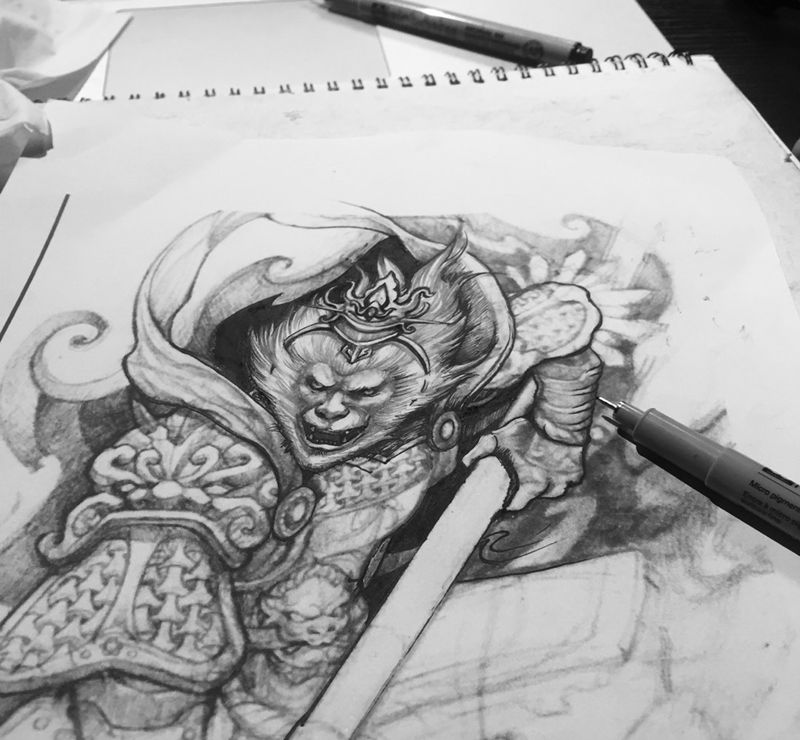 猴王继续纹身图片