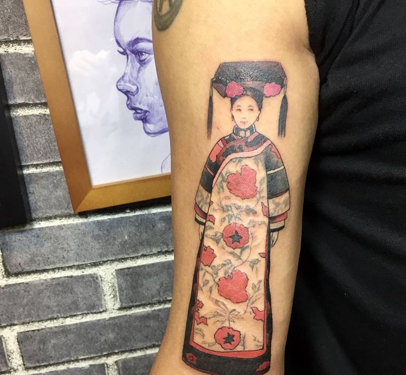 前程似锦纹身图片