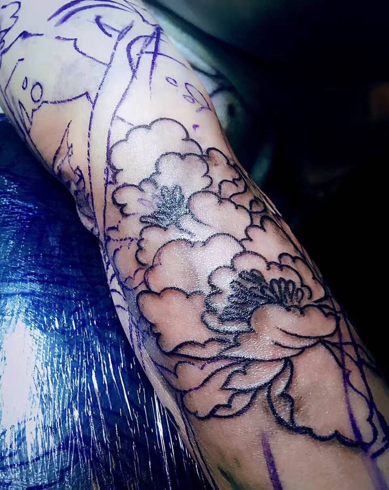 10.22 整臂预告纹身图片_成品手臂传统原创动物纹身图案