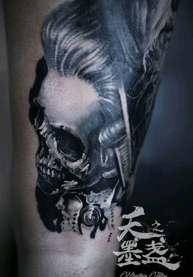 包腿局部3纹身图片