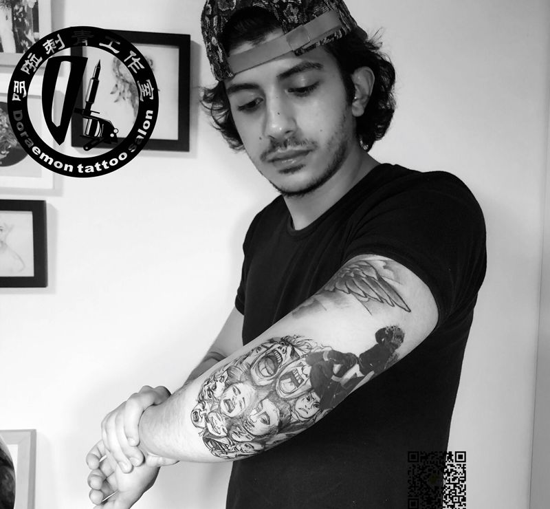 情绪纹身图片_手臂欧美写实纹身图案