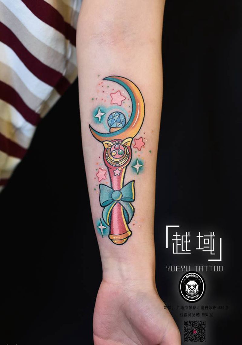 魔法棒纹身图案纹身图片_手臂New School纹身图案