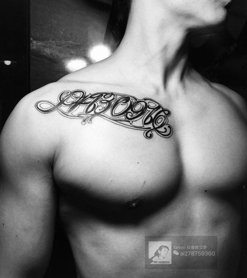 原创手绘设计花体英文纹身图片