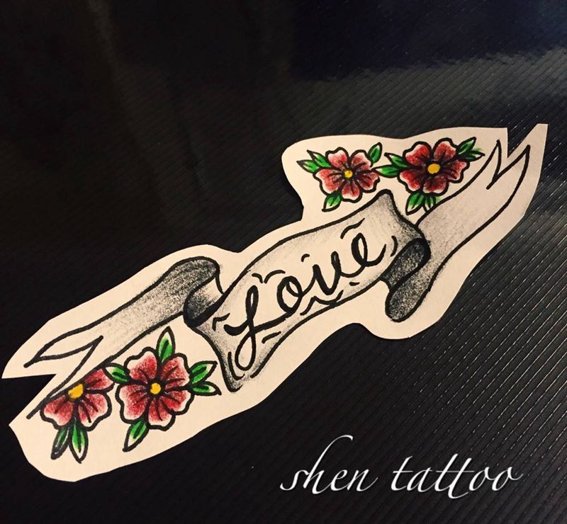 school 小手稿纹身图片_手稿手臂欧美原创纹身图案