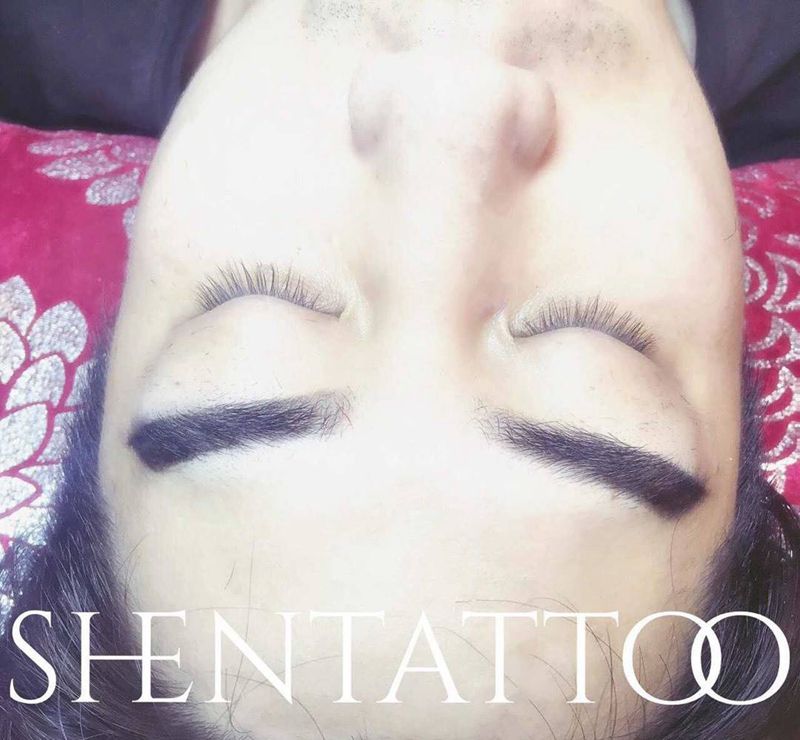 男士开运眉纹身图片