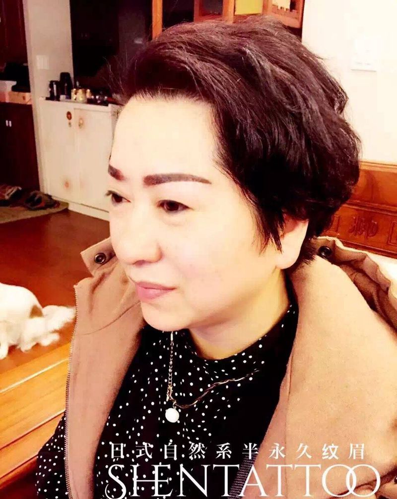 日式自然系眉纹身图片_成品原创纹身图案