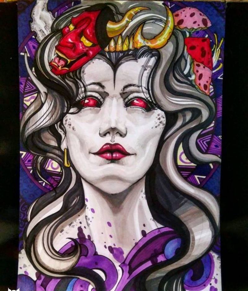 女妖系列2纹身图片