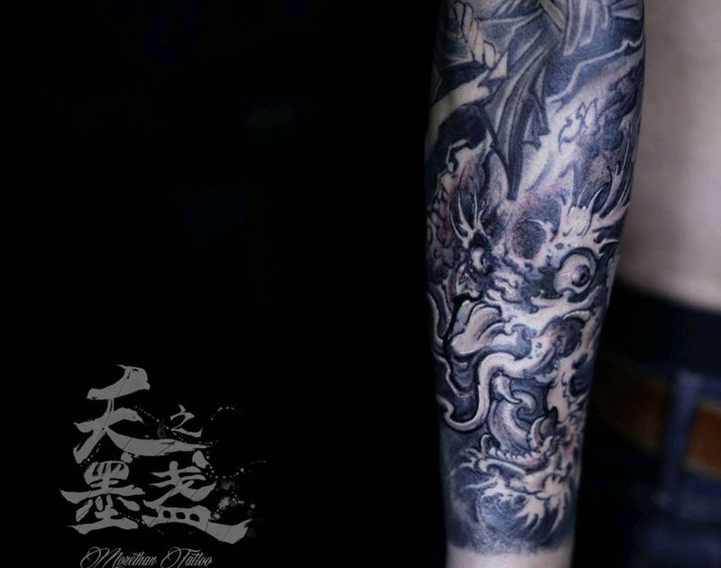 传统花臂纹身图片