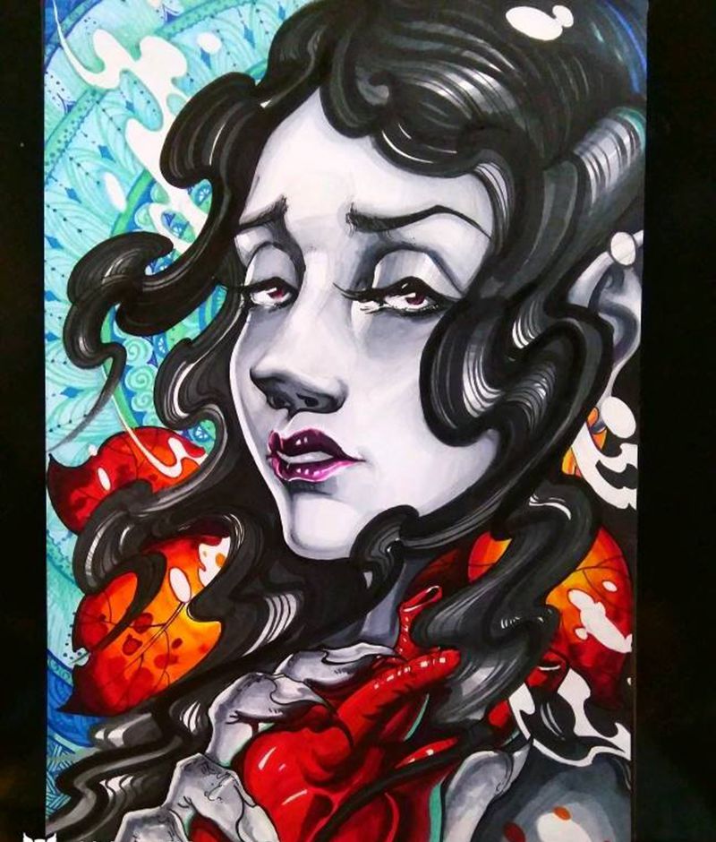 我们家小鹿纹身图片