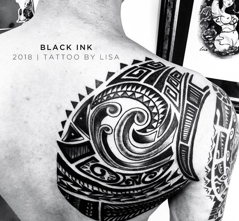 后背图腾纹身图片_成品背部欧美图腾原创纹身图案