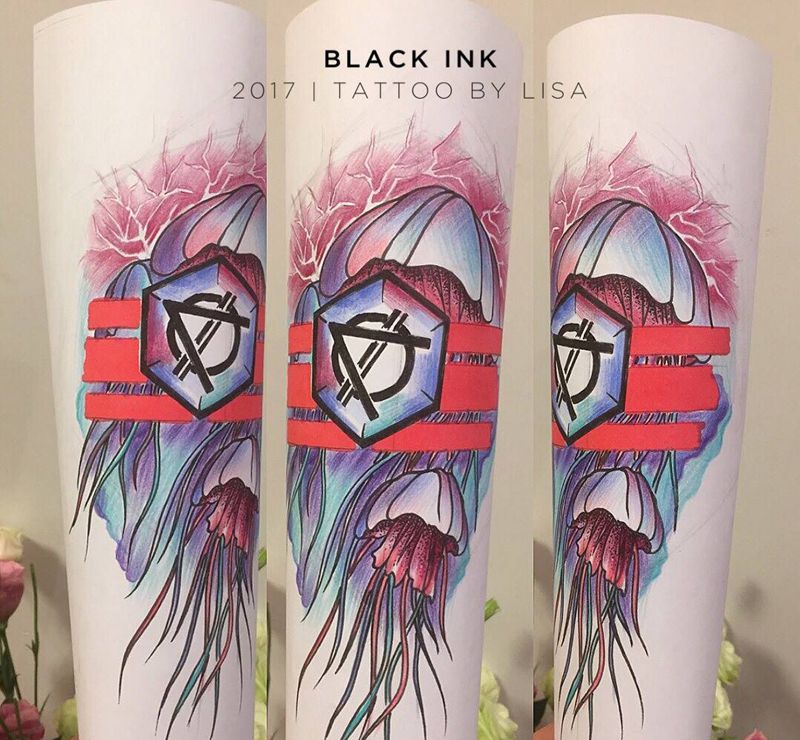 客订手稿纹身图片_手稿手臂欧美清新图腾动物原创纹身图案